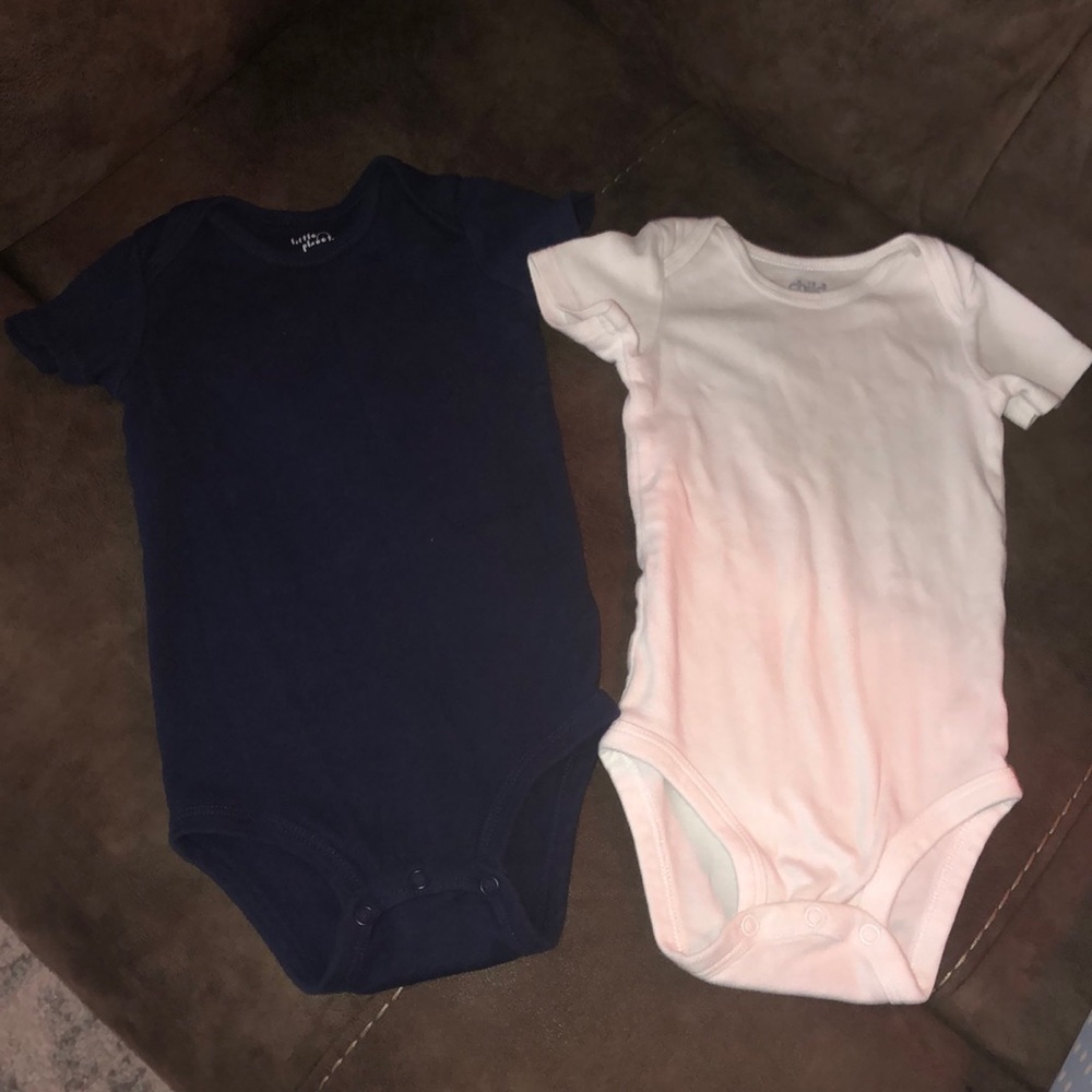 Onesies Navy 18M White 6-12M